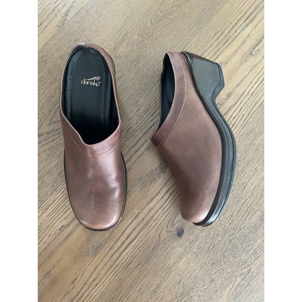 Dansko Professional Clog Shoes Womens Size 9.5 Brown Leather Slip‎ On Comfort 40